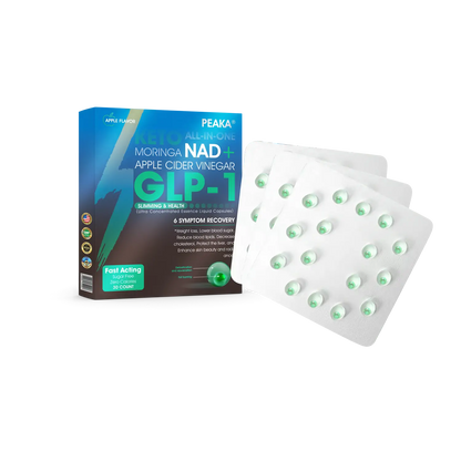 [Official Authorized Store] PEAKA® GLP-1 Slimming & Health Ultra Concentrated Essence Liquid Pearls - NAD+ Moringa & ACV (✅speedy, long-lasting, addressing diabetes, obesity, and cardiovascular diseases)