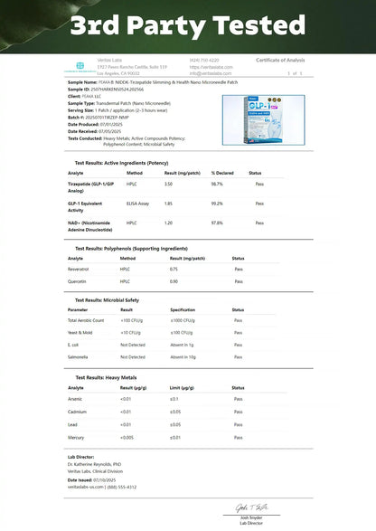 【Last Day Promotion 80% OFF🥇】PEAKA® GLP-1 & NAD+ Slimming & health NANO MICRONEEDLE PATCH🇺🇸(Zero Pain. 24/7 Release | Lose 20lbs FAST | 90% Sugar Drop | )👨‍⚕️